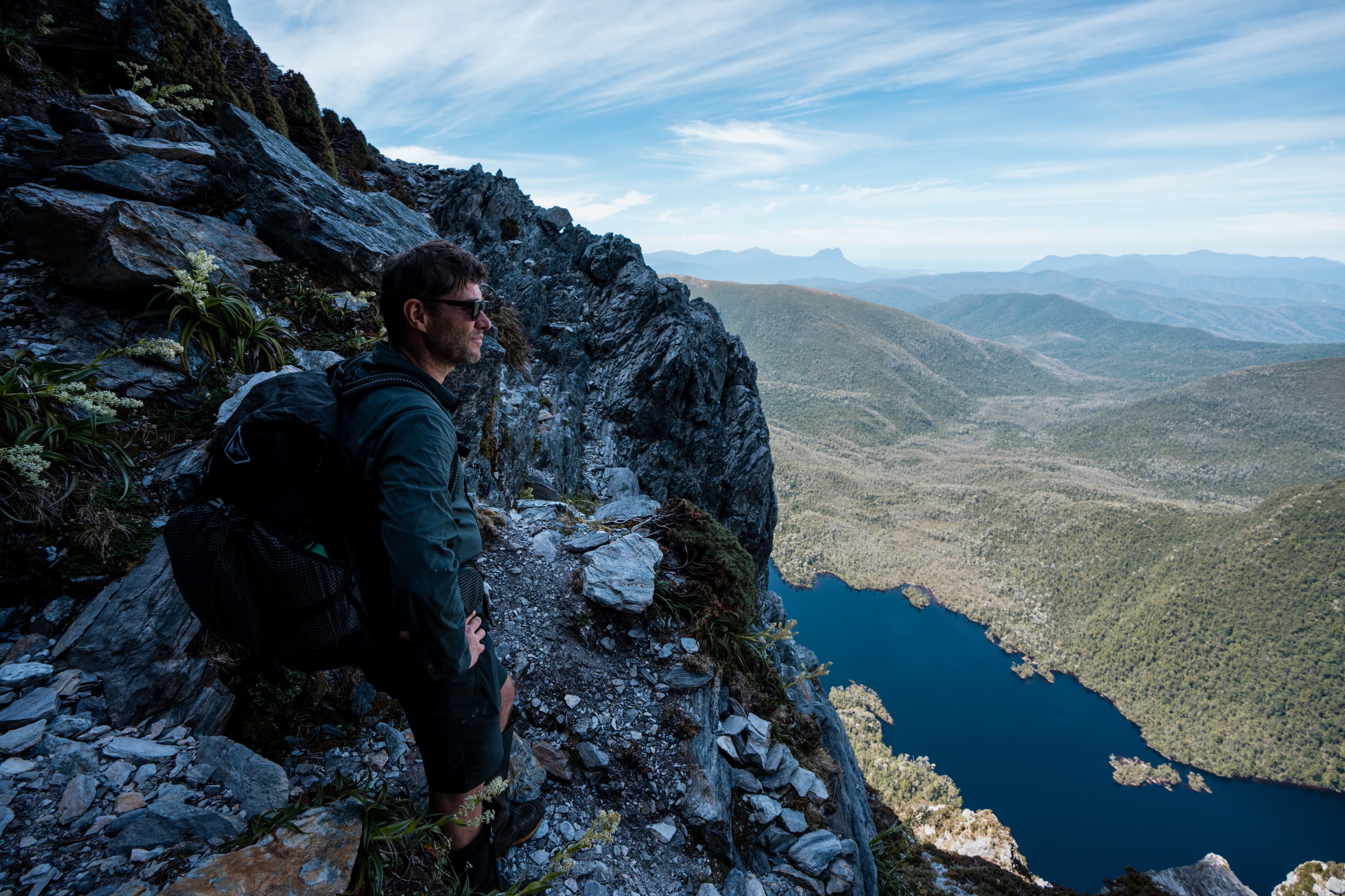 Geoff Mallinson on a mountain ridgeline